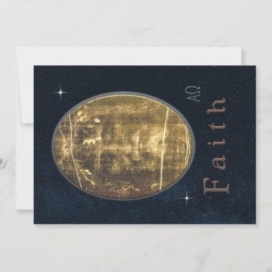 Shroud of Turin Feestdagenkaart (Voorkant)