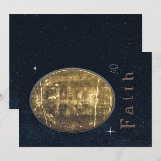 Shroud of Turin Feestdagenkaart (Voorkant / Achterkant)