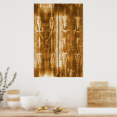 Shroud of Turin Jesus Afbeelding Front & Back Poster (Keuken)