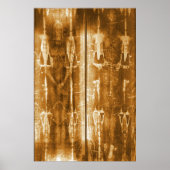 Shroud of Turin Jesus Afbeelding Front & Back Poster (Voorkant)