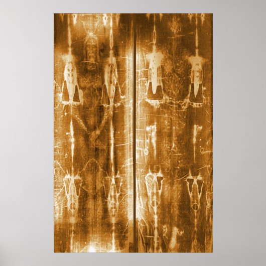 Shroud of Turin Jesus Afbeelding Front & Back Poster (Voorkant)