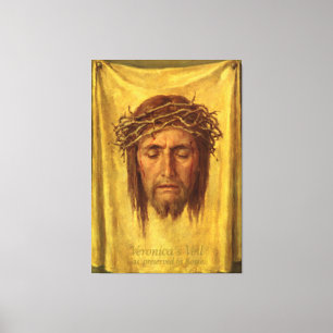 Shroud of Turin Jesus Christus face, Heilig Gezich Canvas Afdruk