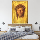 Shroud of Turin Jesus Christus face, Heilig Gezich Canvas Afdruk (Insitu (Slaapkamer))