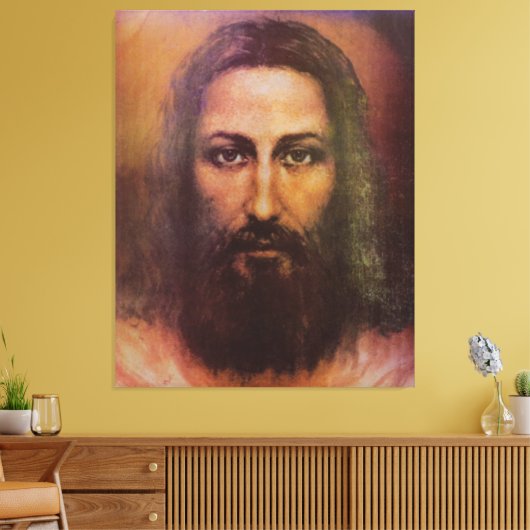Shroud of Turin Jesus Christus face, Heilig Gezich Canvas Afdruk (Insitu (Woonkamer))