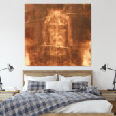 Shroud of Turin Jesus Christus face, Heilig Gezich Canvas Afdruk (Insitu (Slaapkamer))