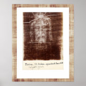 Shroud of Turin Jesus Negative Photo Secondo Pia Poster (Voorkant)