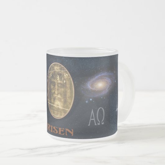 Shroud of Turin Matglas Koffiemok (Voorkant rechts)