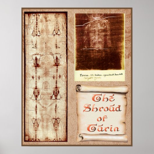 Shroud of Turin Pio Jesus Heilige Face & Mandylion Poster (Voorkant)