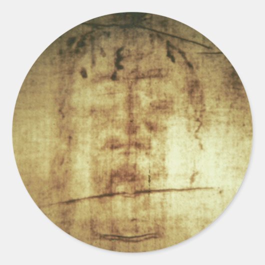 Shroud of Turin Ronde Sticker (Voorkant)