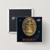 Shroud of Turin Vierkante Button 5,1 Cm (Voorkant /achterkant)