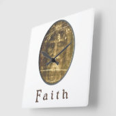 Shroud of Turin Vierkante Klok (Hoek)