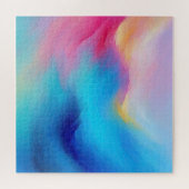 "Shroudglen" Roze en Blauw Landschap Zeegezicht. Legpuzzel (Horizontaal)