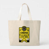 Shrove dinsdag pannenkoekdag grote tote bag (Achterkant)