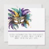 Shrove Tuesday en Mardi Gras Party Kaart (Achterkant)