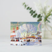 "Shrovetide" van Boris Kustodiev, Fine Art Briefka Briefkaart (Staand voorkant)
