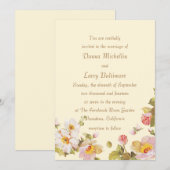 Shrub Rozen Cornsilk Wedding Kaart (Voorkant / Achterkant)