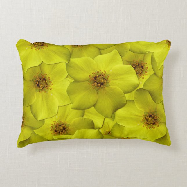 Shrubby Cinquefoil naadloos patroon Accent Kussen (Voorkant)