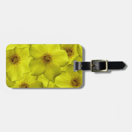 Shrubby Cinquefoil naadloos patroon Bagagelabel