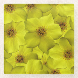 Shrubby Cinquefoil naadloos patroon Glazen Onderzetter