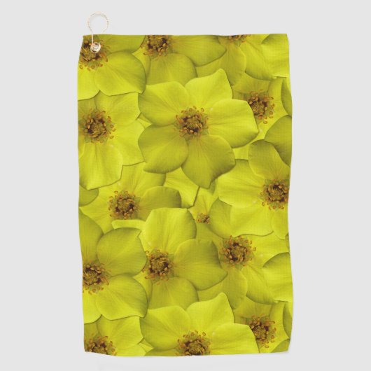 Shrubby Cinquefoil naadloos patroon Golfhanddoek (Voorkant)