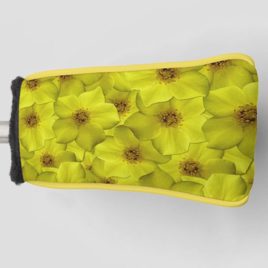 Shrubby Cinquefoil naadloos patroon Golfheadcover (Voorkant)