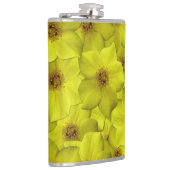 Shrubby Cinquefoil naadloos patroon Heupfles (Rechts)