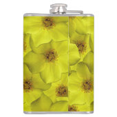 Shrubby Cinquefoil naadloos patroon Heupfles (Achterkant)