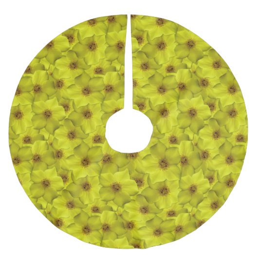 Shrubby Cinquefoil naadloos patroon Kerstboom Rok (Voorkant)