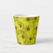 Shrubby Cinquefoil naadloos patroon Latte Mok (Voorkant)