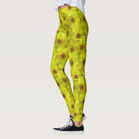 Shrubby Cinquefoil naadloos patroon Leggings (Links)