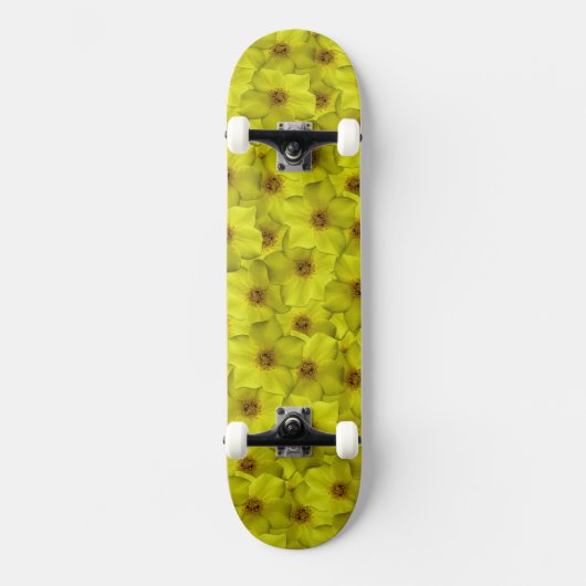 Shrubby Cinquefoil naadloos patroon Persoonlijk Skateboard (Voorkant)
