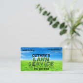 Shrubs Bliss Lawn Service Business Card Visitekaartje (Staand voorkant)