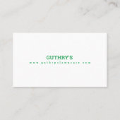 Shrubs Bliss Lawn Service Business Card Visitekaartje (Achterkant)