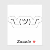 Shrug Emoticon Count\_(ツ)_/ Japanse Kaomoji Sticke Sticker (Vel)