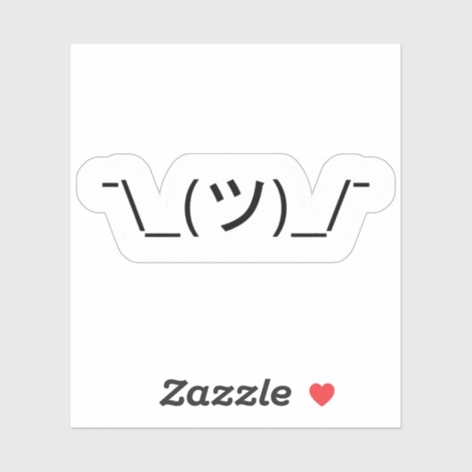 Shrug Emoticon Count\_(ツ)_/ Japanse Kaomoji Sticke Sticker (Vel)