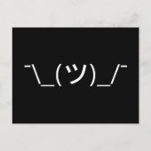 Shrug Emoticon Pennine_(ツ)_/ Japanse Kaomoji Briefkaart (Voorkant)