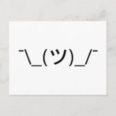 Shrug Emoticon Pennine_(ツ)_/ Japanse Kaomoji Briefkaart (Voorkant)