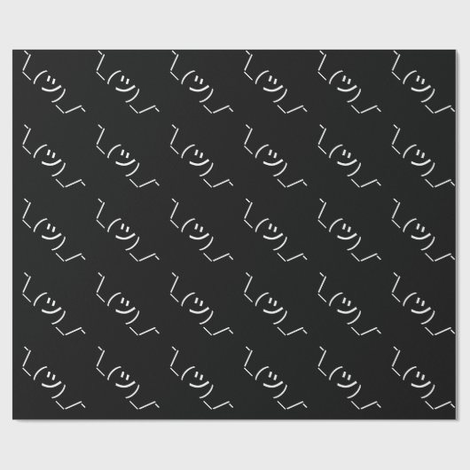 Shrug Emoticon Pennine_(ツ)_/ Japanse Kaomoji Cadeaupapier (Vlak)