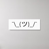 Shrug Emoticon Pennine_(ツ)_/ Japanse Kaomoji Canvas Afdruk (Voorkant)