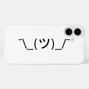 Shrug Emoticon Pennine_(ツ)_/ Japanse Kaomoji iPhone 16 Plus Hoesje