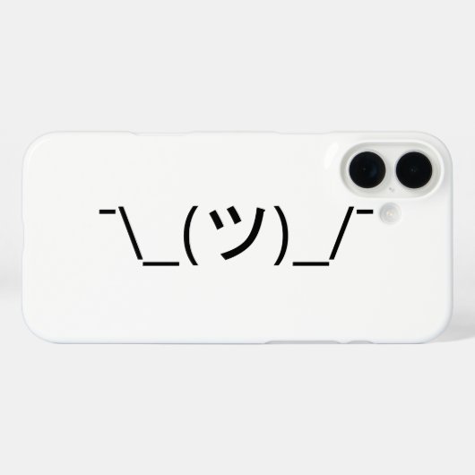 Shrug Emoticon Pennine_(ツ)_/ Japanse Kaomoji Case-Mate iPhone Case (Achterkant (horizontaal))