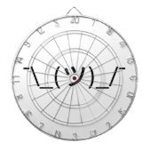 Shrug Emoticon Pennine_(ツ)_/ Japanse Kaomoji Dartbord (Voorkant)