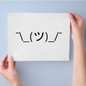 Shrug Emoticon Pennine_(ツ)_/ Japanse Kaomoji Flyer (Hand)