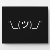 Shrug Emoticon Pennine_(ツ)_/ Japanse Kaomoji Fotoplaat (Voorkant)