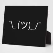 Shrug Emoticon Pennine_(ツ)_/ Japanse Kaomoji Fotoplaat (Zijkant)