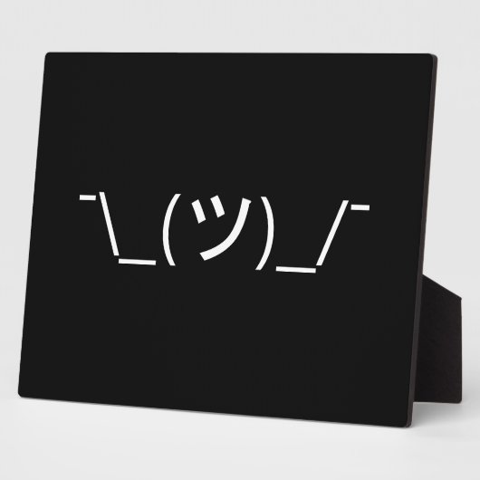 Shrug Emoticon Pennine_(ツ)_/ Japanse Kaomoji Fotoplaat (Zijkant)