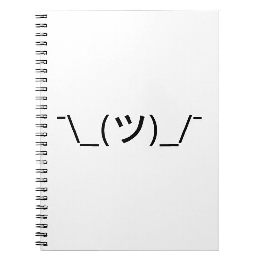 Shrug Emoticon Pennine_(ツ)_/ Japanse Kaomoji Notitieboek (Voorkant)