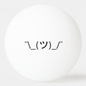 Shrug Emoticon Pennine_(ツ)_/ Japanse Kaomoji Pingpongbal (Achterkant)