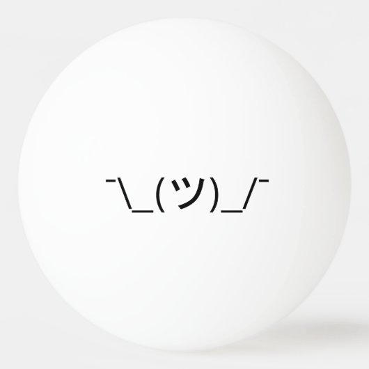 Shrug Emoticon Pennine_(ツ)_/ Japanse Kaomoji Pingpongbal (Achterkant)