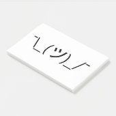 Shrug Emoticon Pennine_(ツ)_/ Japanse Kaomoji Post-it® Notes (Schuin)